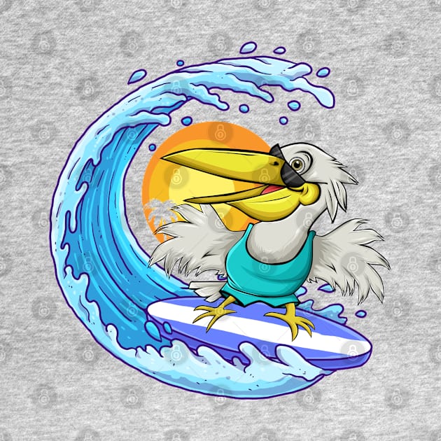 Pelican Surfing by BDAZ